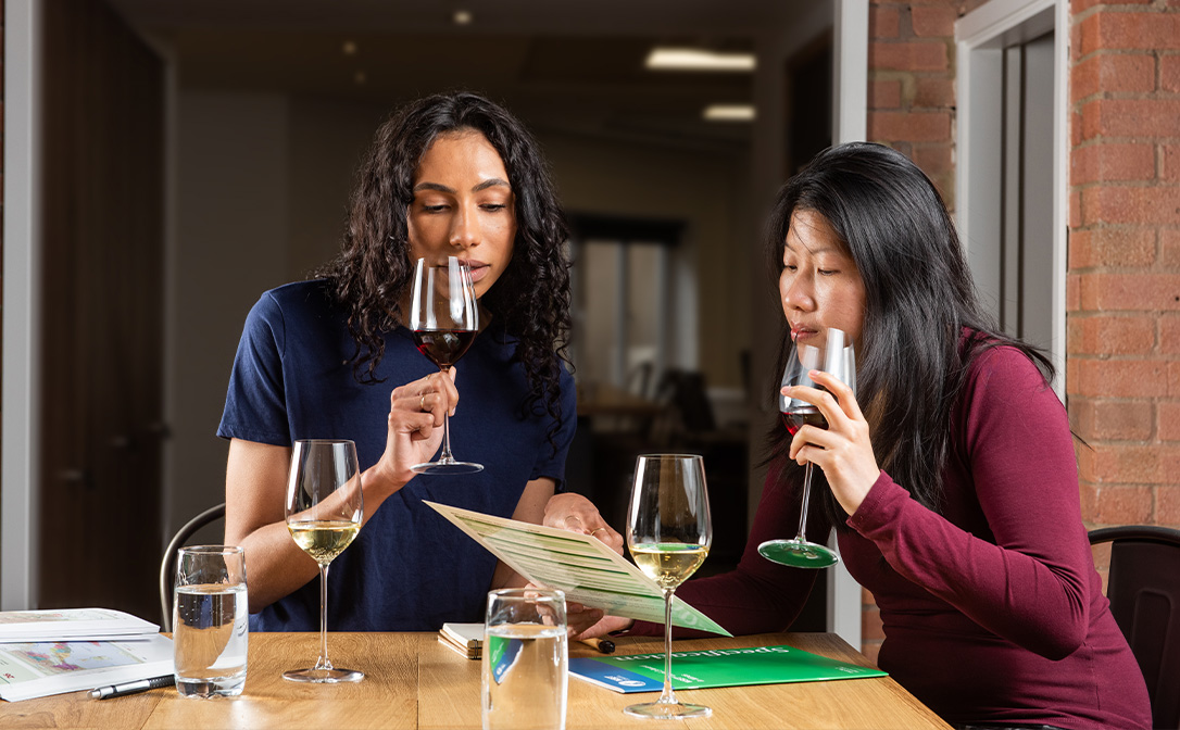 Students taking a WSET course