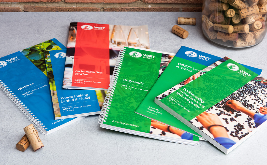 WSET qualifications in wine materials, textbooks and study guides