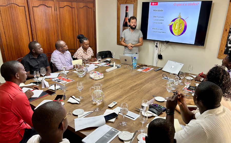 A group of students studying in Angola