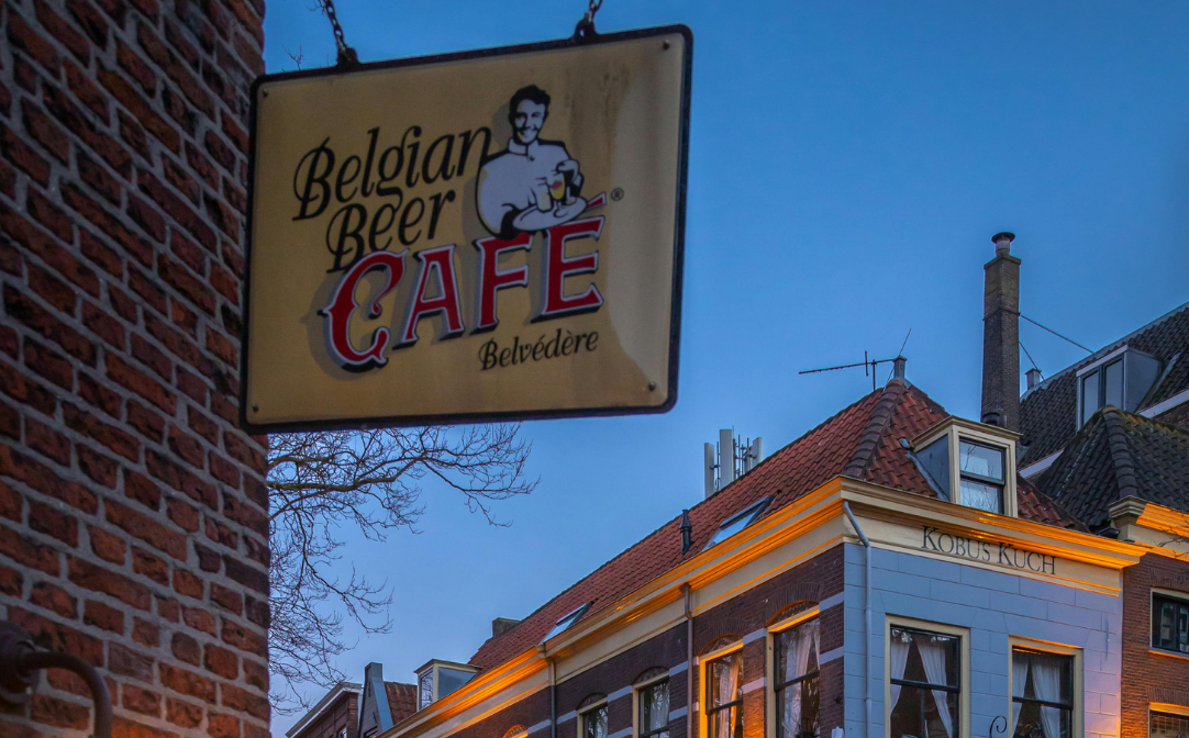 Belgian beer cafe signage