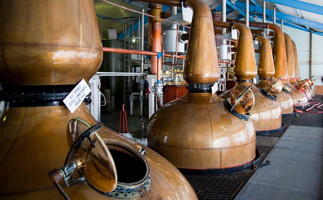 Copper pot stills